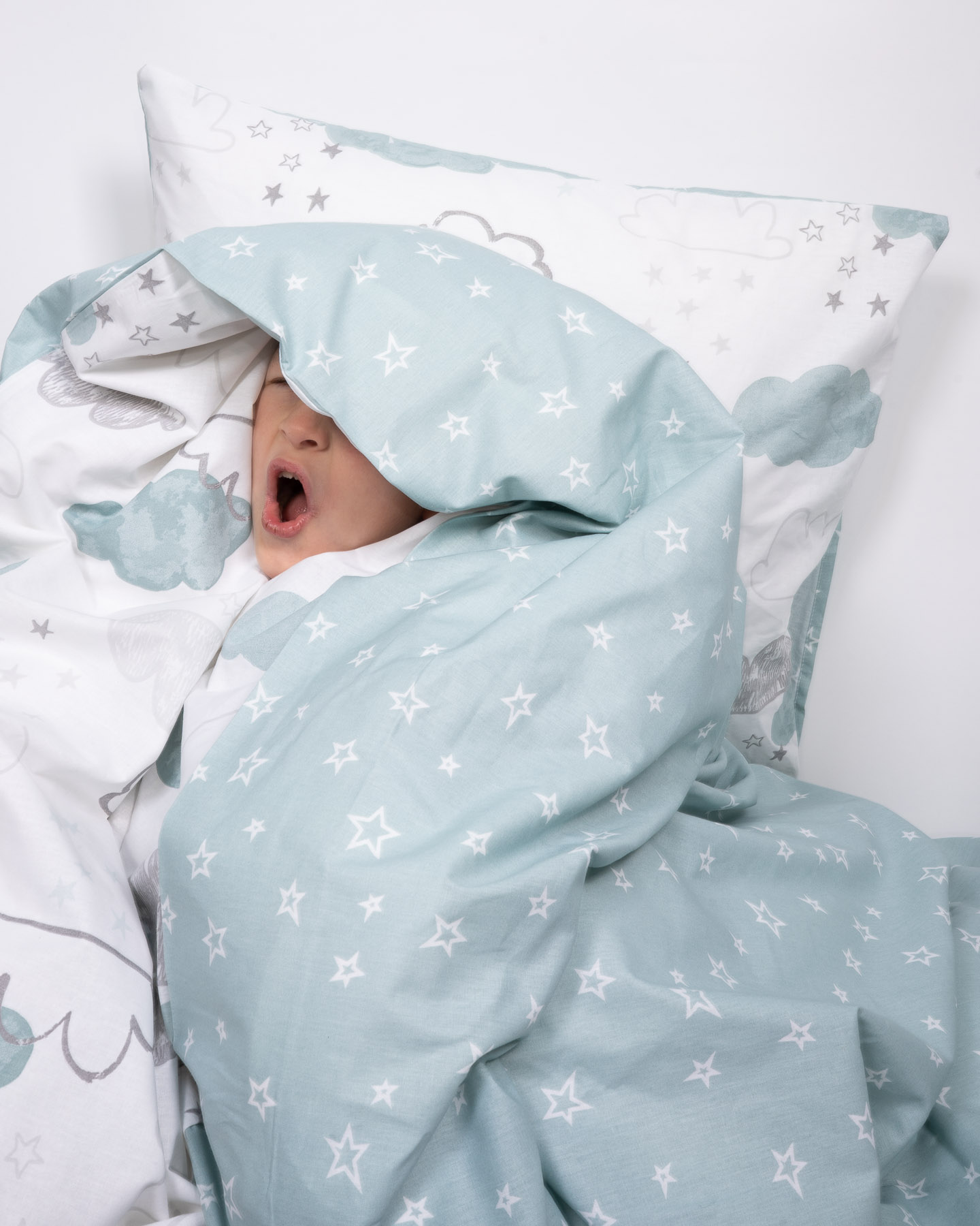 Laste voodipesukomplekt Tähed Sinine